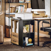 SoBuy ASK01-PF Vozík na spisy Stůl tiskárnu Stojan na kolečkách Kancelářská skříň Skříň pro kancelář Vintage Hnědá