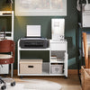 SoBuy ASK02-W Kartotéka Kartotékový vozík Stolek na tiskárnu Stojan na tiskárnu Kontejner na role Úložná skříňka Skříňka pro kancelář Bílá WD cca 72x40x54cm