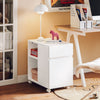 SoBuy ASK05-W Kartotéka Kartotékový vozík Stolek na tiskárnu Stojan na tiskárnu Kontejner na kolečkách se 4 kolečky Úložná skříňka Skříňka do kanceláře Bílá