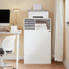 SoBuy ASK12-W Úložná skříň úzká kancelářská skříň příborník skříňka organizér skříňka na dokumenty skříňka na tiskárnu stojan skříňka bílá WD cca 60x100x33cm