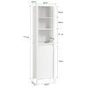 SoBuy BZR102-W Vysoká skříňka na prádlo Koupelnová skříňka Koupelnový nábytek Bílá 5x171x35cm
