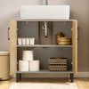 SoBuy BZR133-NG Skříňka pod umyvadlo Koupelnová skříňka Koupelnový nábytek Přírodní šedá 60x60x30cm