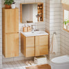 SoBuy BZR172-N Spodní skříňka pod umyvadlo se dvěma zásuvkami Skříňka do koupelny Umyvadlo s umyvadlem Přírodní WD cca 61x54x46cm