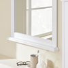 SoBuy BZR212-W Koupelnové zrcadlo závěsná skříňka – Bílá zrcadlová skříňka z E1 MDF & skla, závěsná koupelnová skříňka se zrcadlem 60×6×54 cm