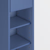 SoBuy BZR34-II-B Koupelnová skříňka Vysoká skříňka úzká Koupelnová skříňka se 2 dvířky, 1 zásuvkou a 5 nastavitelnými policemi, prostorově úsporná koupelnová polička Modrá