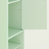 SoBuy BZR34-II-GR Vysoká koupelnová úložná skříňka, volně stojící, úzká koupelnová skříňka, voděodolná MDF s nastavitelnými policemi a zásuvkou, světle zelená, 20x20x180cm