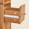 SoBuy BZR34-II-SH Koupelnová skříňka vysoká úzká koupelnová skříňka se 2 dvířky 1 zásuvkou a 5 nastavitelnými policemi prostorově úsporná koupelnová polička barva dřeva