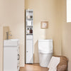 SoBuy BZR34-K-W, Koupelnová skříňka Úzká vysoká skříňka Koupelnová polička Skříňka s dvířky a zásuvkou Koupelnový nábytek Lékárenská skříňka Stojící police do výklenku 20x20x145cm