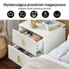 SoBuy FBT115-Wx2 Sada 2 nočních stolků se 2 zásuvkami, odkládací stolek do ložnice a obývacího pokoje, bílý Š40 x H40 x V47 cm