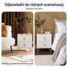 SoBuy FBT115-Wx2 Sada 2 nočních stolků se 2 zásuvkami, odkládací stolek do ložnice a obývacího pokoje, bílý Š40 x H40 x V47 cm