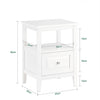SoBuyFBT131-W Noční stolek Odkládací stolek Telefonní stolek Bílá 45x60x35cm