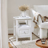SoBuyFBT131-W Noční stolek Odkládací stolek Telefonní stolek Bílá 45x60x35cm