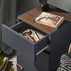 SoBuy FBT146-DG Noční stolek Postel s pružinovou skříňkou Pohovka Noční stolek úzký Telefonní stolek Noční skříňka s 1 dvířky Noční komoda Tmavě šedá WHT cca 30x56x30cm
