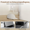 SoBuy FBT149-E-WG, úzký noční stolek s nabíjením a LED senzorem, 20x35x60cm | 20 cm široký noční stolek s výřezem pro lištu, prostorově úsporný pro malé místnosti, bílý vzhled dřeva