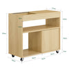 SoBuy FBT152-N Kartotékový vozík Stolek na tiskárnu Stojan na tiskárnu Kontejner na kolečkách se 4 kolečky Úložná skříňka Skříňka do kanceláře Přírodní WD cca 30x60x30cm