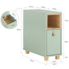 SoBuy FBT161-GR Odkládací stolek Noční stolek Noční stolek Postel s pružinou Box úzký Telefonní stolek Noční komoda Skříňka na dokumenty Zelená WHT cca 24x60x60cm