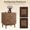 SoBuy FBT170-N Vintage noční stolek se 2 zásuvkami, dřevěný noční stolek s nohami z kaučukového dřeva, retro noční stolky do ložnice, obývacího pokoje nebo kanceláře, hnědý, Š45 × H40 × V58 cm