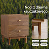 SoBuy FBT170-N Vintage noční stolek se 2 zásuvkami, dřevěný noční stolek s nohami z kaučukového dřeva, retro noční stolky do ložnice, obývacího pokoje nebo kanceláře, hnědý, Š45 × H40 × V58 cm