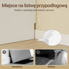 SoBuy FBT178-E-WN, úzký noční stolek s nabíjecí funkcí a dotykovou lampou, 22×34×60,5 | 22 cm s USB a Type-C, stmívatelná LED lišta, USB kabel 1,8 m, podlahová lišta a ochrana