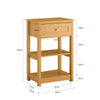 SoBuy FBT46-N Noční stolek/postranní stolek s 1 zásuvkou a 2 policemi dřevo