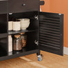 SoBuy FKW115-SCH Kuchyňský vozík Servírovací vozík Kuchyňská skříňka Příborník Černý 105 x 85,5 x 40 cm