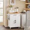 SoBuy FKW119-WN Kuchyňský vozík Servírovací vozík Kuchyňský ostrůvek Bílá-přírodní