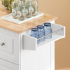 SoBuy FKW120-WN Designový kuchyňský vozík s pracovní deskou Kuchyňská skříňka Kuchyňský ostrůvek Příborník Bílý 128x92x46cm