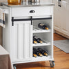 SoBuy FKW121-W Kuchyňský vozík s pracovní deskou Servírovací vozík Kuchyňský ostrůvek Kuchyňská skříňka Bílá