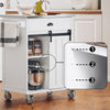 SoBuy FKW121-W Kuchyňský vozík s pracovní deskou Servírovací vozík Kuchyňský ostrůvek Kuchyňská skříňka Bílá