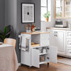 SoBuy FKW123-WN Kuchyňský vozík s kolečky Servírovací vozík s pracovní deskou Kuchyňský vozík Kuchyňský ostrůvek Kuchyňská skříňka bílá WD cca 72x84x40cm