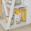 SoBuy FKW77-W Designový servírovací vozík Kuchyňský vozík Boční vozík Bílý 60x77x38cm