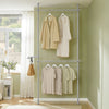 SoBuy FRG109-HG Teleskopický šatní systém Úložný systém na šaty Policový systém na šaty Světle šedá