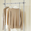 SoBuy FRG109-II-HG, Teleskopická tyč na šaty, Robustní věšák na oblečení, Nastavitelná otevřená šatní skříň s tyčemi na ramínka do ložnice, šatna, šedá