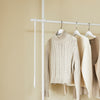 SoBuy FRG109-II-W Teleskopický věšák na šaty, Odolný stojan na oblečení, Nastavitelná otevřená šatní skříň s závěsnými tyčemi do ložnice, šatny, Bílá
