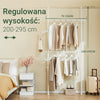 SoBuy FRG109-II-W Rozšiřitelný věšák na oblečení, robustní stojan na oblečení, nastavitelná otevřená šatní skříň s šatními tyčemi do ložnice, šatny, bílá