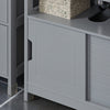 SoBuy FRG128-SG skříňka pod umyvadlo, koupelnový nábytek, koupelnová skříňka s podložkou, tmavě šedá