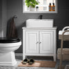 SoBuy FRG202-W Szafka pod umywalkę 70x38 cm – nowoczesna, ciemnoszara, funkcjonalna