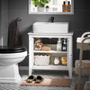 SoBuy FRG202-W Szafka pod umywalkę 70x38 cm – nowoczesna, ciemnoszara, funkcjonalna