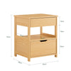 SoBuy FRG258-N Odkládací stolek Noční stolek Noční stolek Postel s pružinou Box úzký Telefonní stolek Noční komoda Skříňka na dokumenty Přírodní WHT cca 45x55x38cm