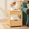 SoBuy FRG258-N Odkládací stolek Noční stolek Noční stolek Postel s pružinou Box úzký Telefonní stolek Noční komoda Skříňka na dokumenty Přírodní WHT cca 45x55x38cm