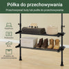 SoBuy FRG34-II-SCH Teleskopický věšák na šaty, Robustní stojan na šaty, Nastavitelný otevřený šatník s tyčemi a policemi pro ložnici, šatnu, černý