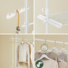SoBuy FRG34-II-W Teleskopická tyč na oblečení Systém závěsných tyčí Systém polic