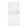 SoBuy FSB101-W Kuchyňská skříňka Příborník Vysoká skříňka Kuchyňský nábytek Bílá 92x180x40cm
