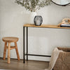 SoBuy FSB19-E Vintage konzolový stůl Odkládací stolek Přírodní a černá 120 x 65 x 20 cm