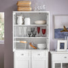 SoBuy FSB76-W Vysoká skříň se 2 úložnými prostory a 2 zásuvkami do kuchyně/jídelny/obýváku bílá