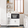 SoBuy FSB78-W Příborník Kuchyňský vozík Skříňka do mikrovlnky Kuchyňská skříňka Bílá 88,5x89x40cm