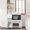 SoBuy FSB78-W Příborník Kuchyňský vozík Skříňka do mikrovlnky Kuchyňská skříňka Bílá 88,5x89x40cm
