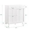 SoBuy FSB84-W Kuchyňská skříňka Příborník s posuvnými dvířky Úložná skříň Bílá 80x85x40cm