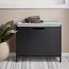 SoBuy FSR151-K-SCH Výklopný botník s 1 klapkou Botník úzký Botník se 2 policemi Komoda na boty Botník černý WD cca 60x52x24cm