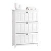SoBuy FSR162-W Sklápěcí botník Úzký botník Komoda na boty Vintage-bílá 80x111x30 cm